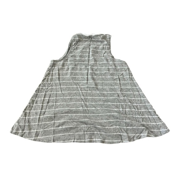 Club Monaco Tank Top Womens Gray Stripe Casual Crew Neck Sleeveless - Picture 2 of 6